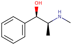 (1R,2S)-Ephedrine.svg