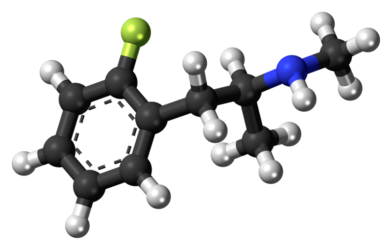 File:2-Fluoromethamphetamine molecule ball.png
