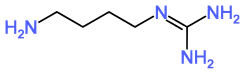 Agmatine (colored).svg