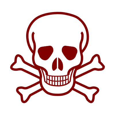 File:Skull and crossbones red2.svg