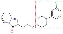 Trazodone (mCPP moiety labelled).svg